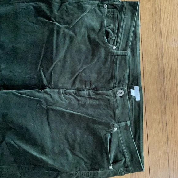 J. Jill High-Rise 5-Pocket Velveteen Stretch Jeans in Green Size 16 - Picture 9 of 9